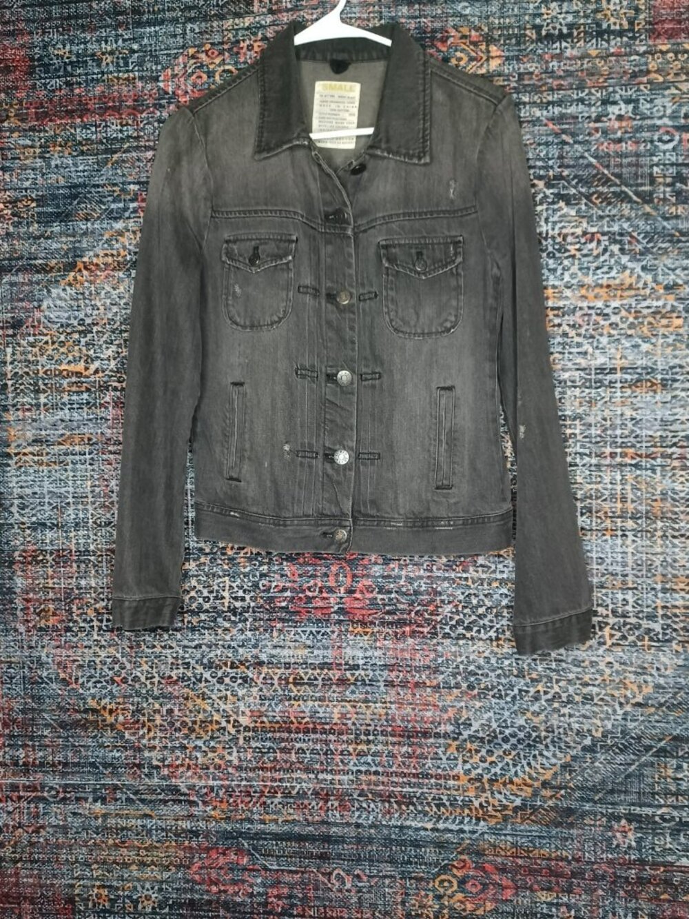 JCREW womens gray distressed crop denim jacket S 28638